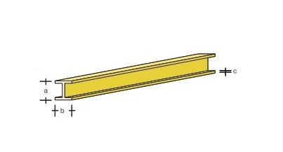 Messing-H-Profil 330x4,5x4,5