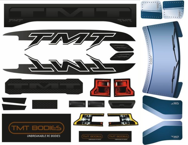 TMT Karo unbreakable Schwarz inkl. Sticker für TRX Xmaxx 8s_1