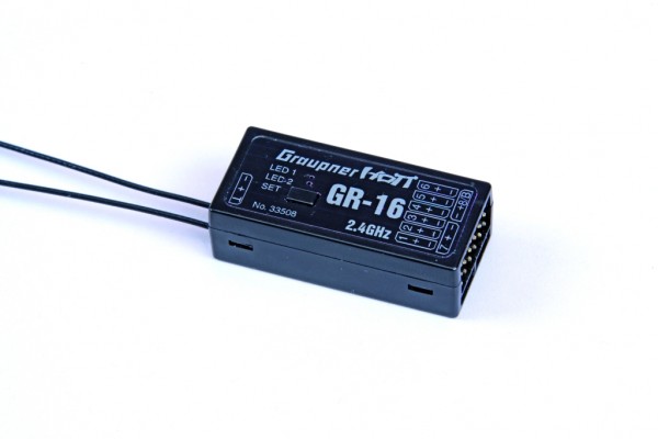 Empfänger GR-16 HoTT, 2,4 GHz, 8 Kanal