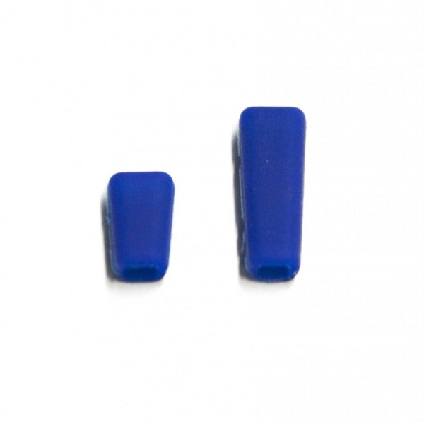 Schalterkappen aus Silikon blau (1x kurz, 1x lang)